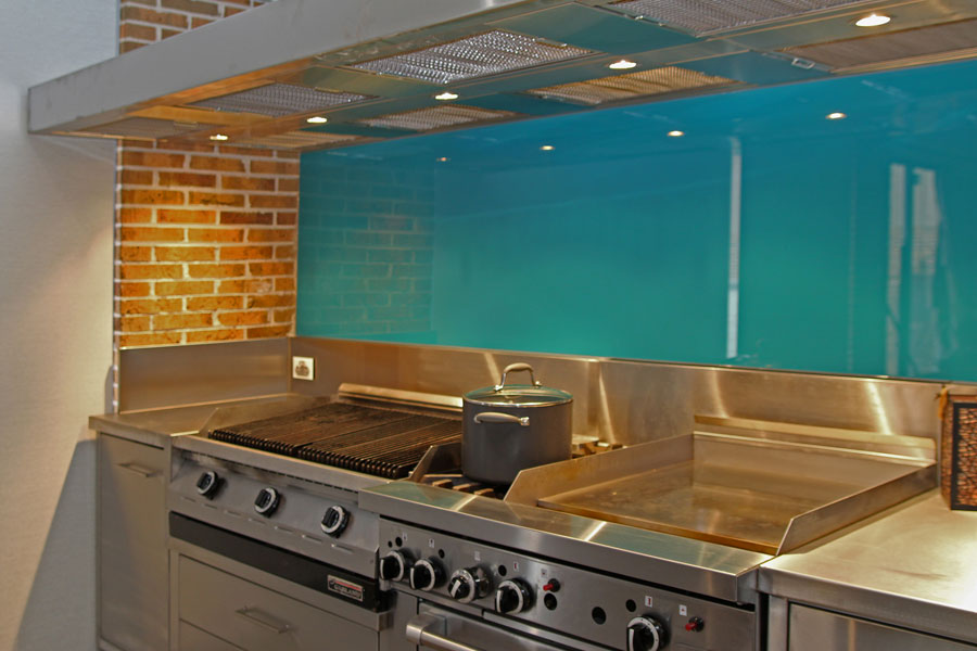 SIA SP100GY 100cm x 75cm Grey Toughened Glass Kitchen Splashback 